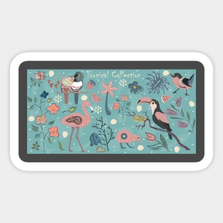 Sweet Bird Pattern Sticker